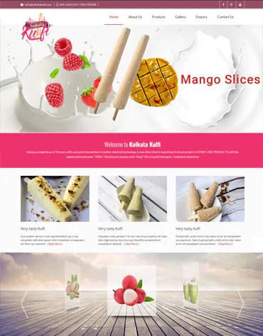 KOLKATA KULFI website project by NABR Infotech